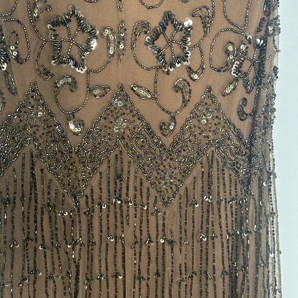 Camille La Vie beaded mesh cocktail Fariy midi dress size 6  whimsigoth - Picture 16 of 16